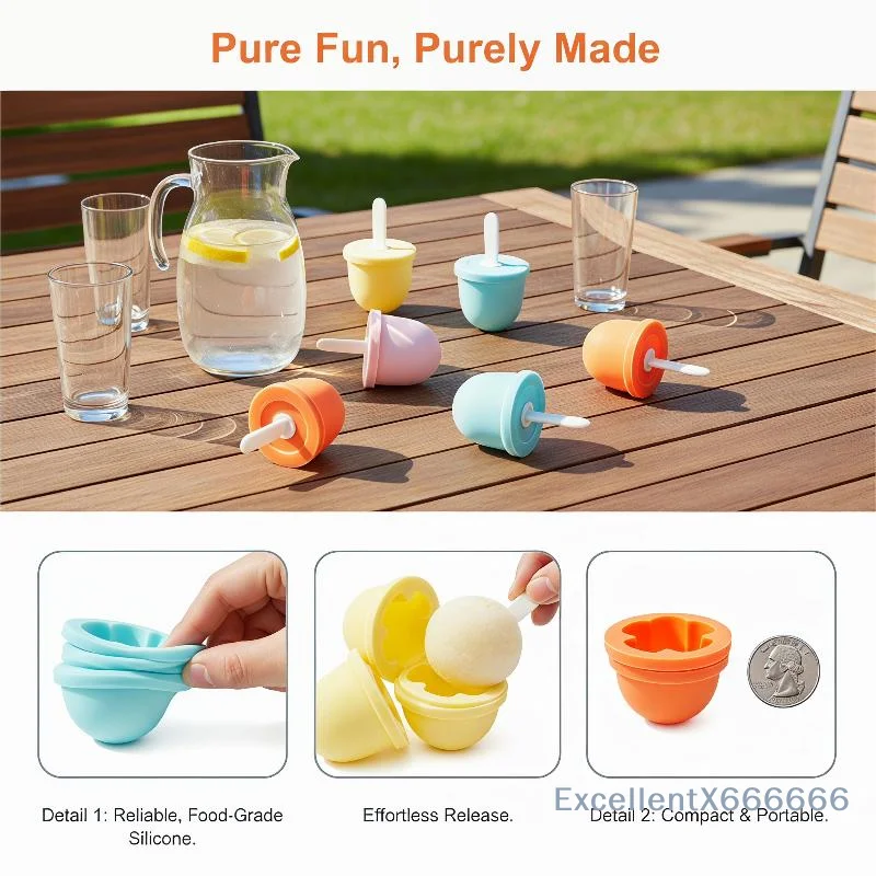 Healthy Food Snacks For Kids - 再利用可能なシリコン製ロリポップ型、ヘルシースナック用、ノンスティック、食品グレード、子供向けパーティーに最適