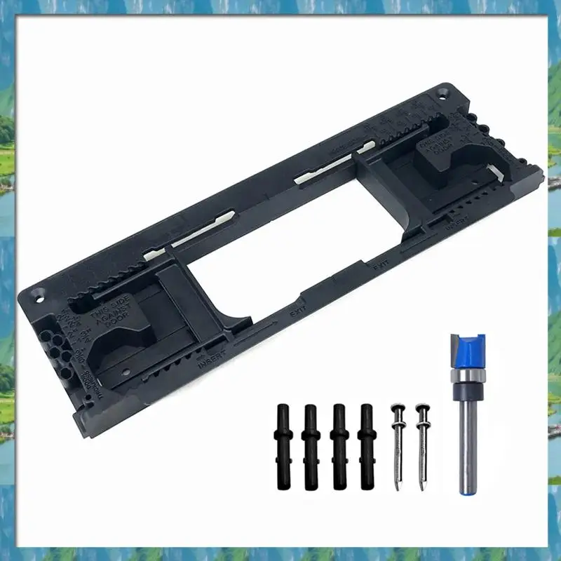 مجموعة أدوات تركيب المفصلات - باب تهزهز النجارة البلاستيكي لقالب المفصلي، وفتاحة الشق، والمحدد السريع - #1