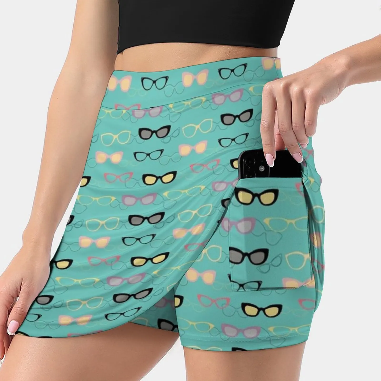 1950S Specs Women's skirt Sport Skort Skirt With Pocket Fashion Korean Style Skirt 4Xl Skirts Breakfast At Tiffanys 1950S Cat