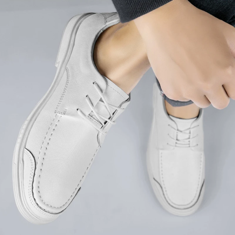 Zapatos de cuero con aumento de altura para hombre, calzado de negocios, informal, clásico, elegante, de lujo, Social