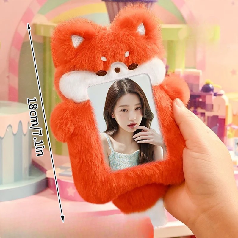 Plush Fox Photocard Holder Cute Photocard Case Student Cards