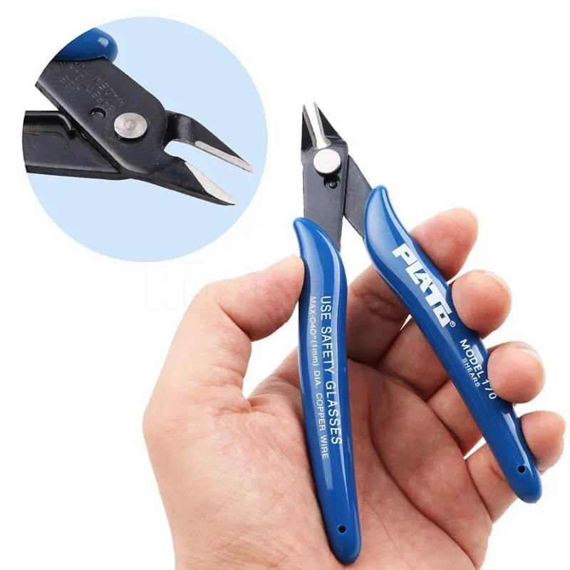 PLATO 170 Cutting Shear Pliers Jewelry Wire Cable Cutter Side Snips Flush Pliers for Wire Cotton Cutter DIY Hands Tool