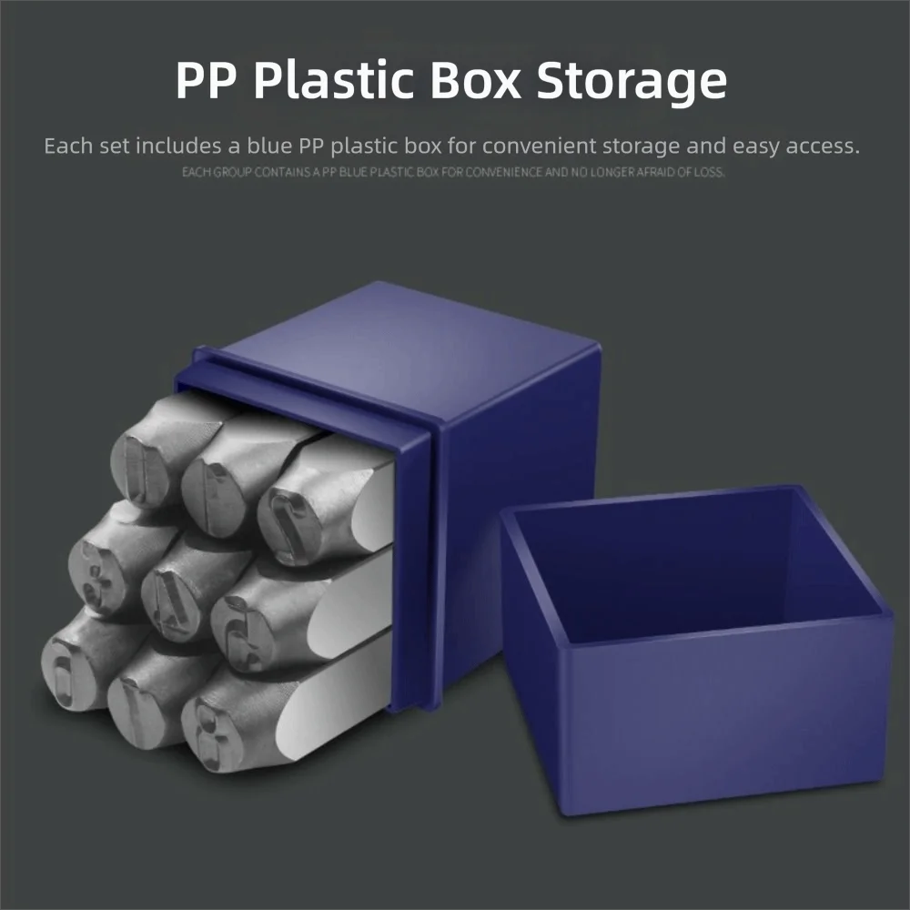 

Набор цифровых штампов для металла 3-12,5 мм со стальными насадками и пластиковым кейсом, для металлообработки