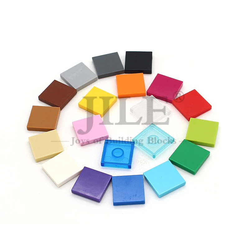 100 pçs moc diy blocos de construção figura tijolos clássicos telha 2x2 educacional criativo compatível com 3068 acessórios brinquedos