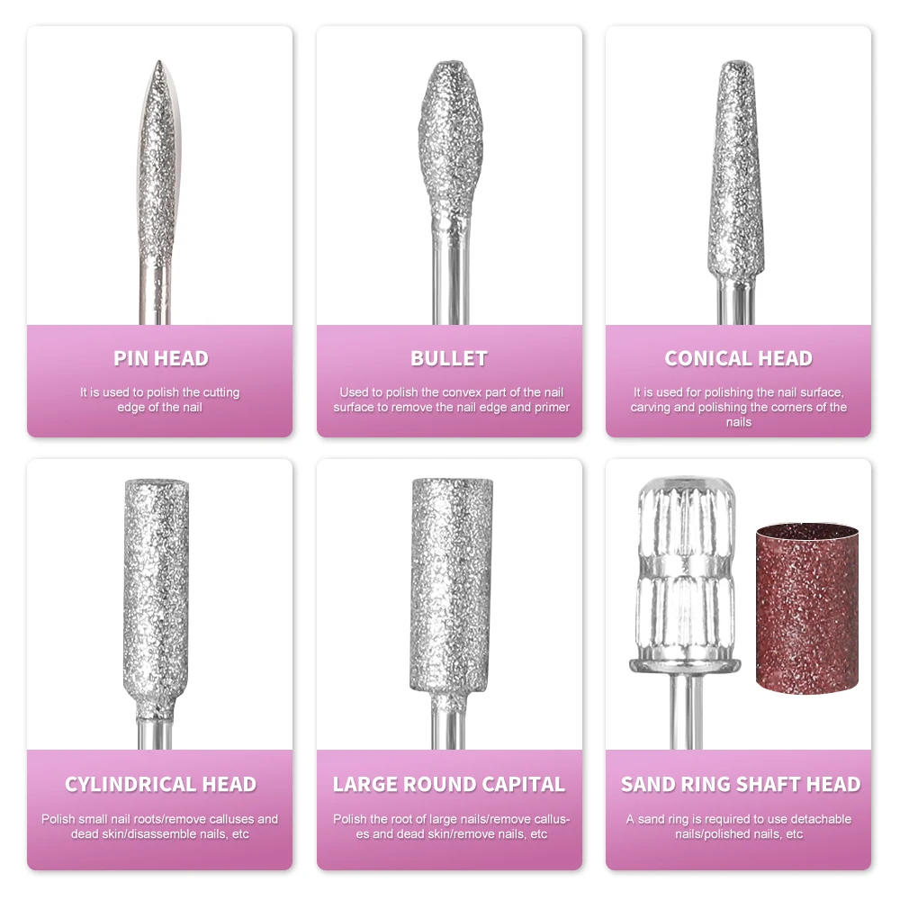 45000 RPM Nagelboormachine Elektrische Draagbare Nagelvijl Oplaadbare Nagelschuurmachine voor Gel Nagels Polijsten Voor Thuis manicure Salon