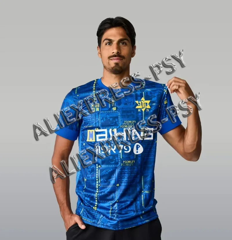 

Hot Selling Israeli Football Jerseys Men's Clothing Maccabi Tel Aviv 2024-25 Home Jersey Fashion Quick Drying Sports Shirt
