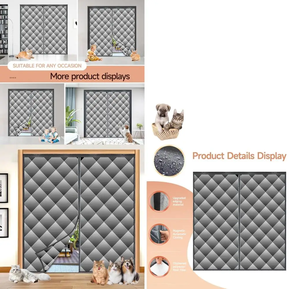 

Thermal Insulated Door Screen, Enhanced Oxford Fabric with Polyester Fiberfill, Weatherproof Insulation Blanket for Winter, Fits