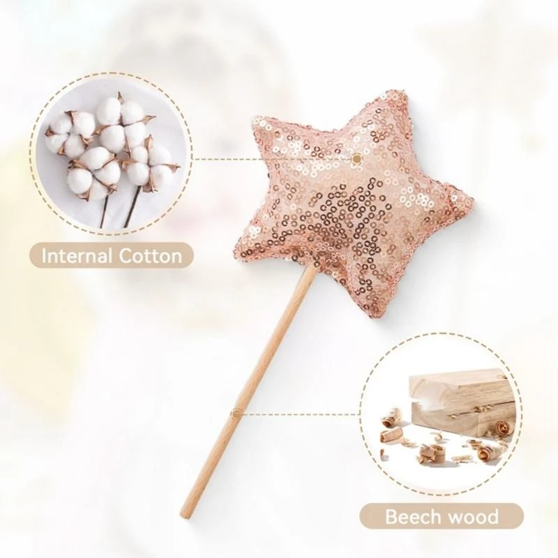 

Kids Crown Star Wand Child Birthday Headband Sparkling Wand Safe & Fun Stylish Party Decorations for Kids Birthdays