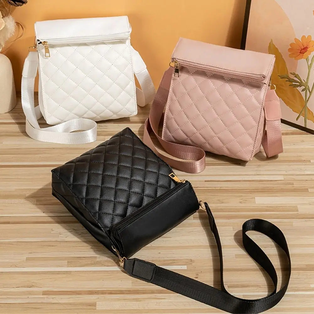

Solid Color Shoulder Bag Fashionable PU Leather Messenger Bag Phone Bag Purse Women Girls