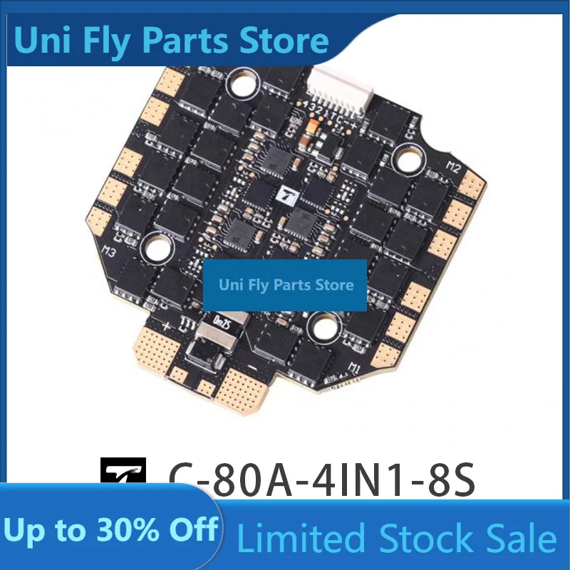 CINE80A 8S-4IN1 ESC 30x30 T-MOTORHOBBY Support 8S Continuous 80A Load Efficient PCB Heat Dissipation Design Reduce Wire LoUniFly