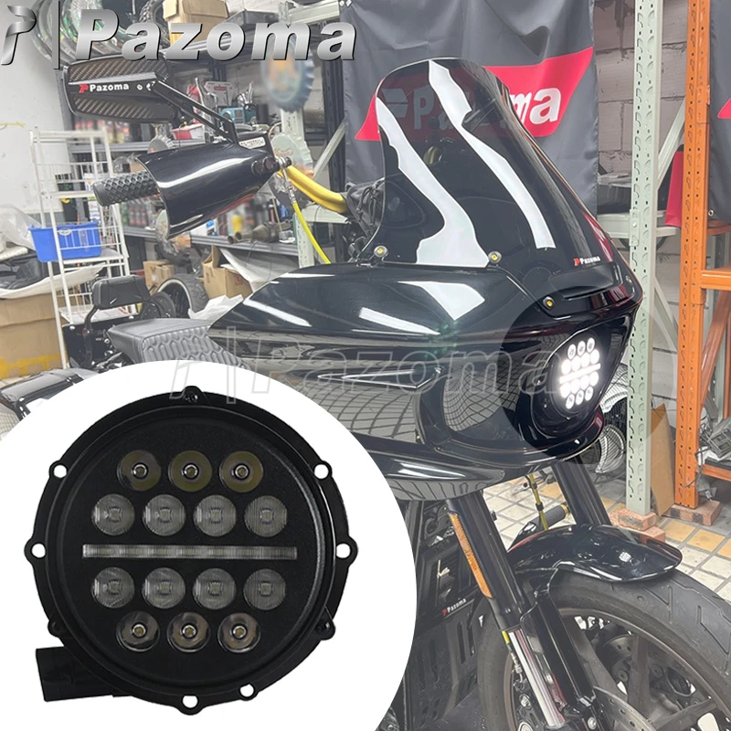 LED Ronde Koplamp Voor Harley Softail Low Rider ST FXLRST 117. Motorfiets Front Light Koplamp Voor Low Rider EI Diablo FXRST 117 - afbeelding 2