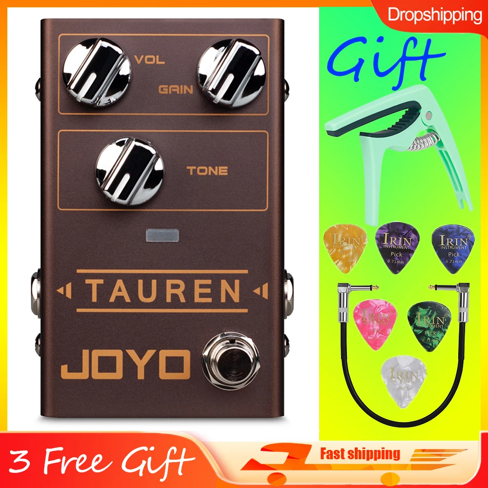 

JOYO R-01 TAUREN Guitar Overdrive Effect Pedal High Low Gain from Clean Boost to Distortion Deliverd Vividly Adjust by GAIN Knob