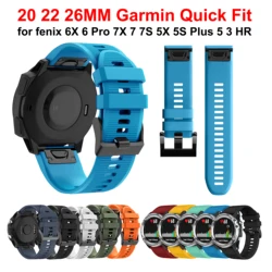 QuickFit Bracelet for Garmin Fenix 6X Pro 6 6S 7X 7 7S 5S 5X Plus 3HR D2 Descent MK1 MK2S Forerunner 935 945 Watch Strap correa