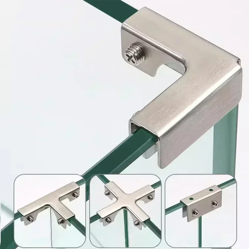 T Cross L-Shaped Glass Fixing Clip, Glass Combination, Fixing Bracket, Reinforced Clip, Ceramic Tile, Fish Tank Accessories