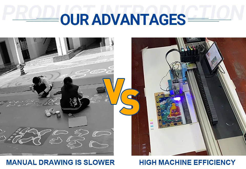 

TH-GW32F AI floor painting device with single H16 print head, CMYK water-based ink, 32 ㎡/h printing speed, 9600dpi resolution