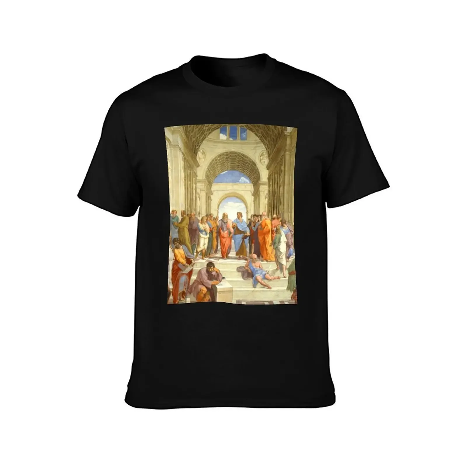 Raffaello Sanzio da Urbino The School of Athens, 1509-1510 T-Shirt funny gifts man clothes Men's t-shirts