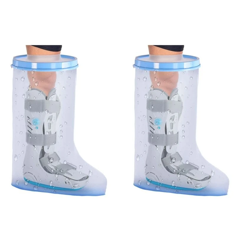 Beauty 2X Waterproof Extra Wide Leg Cast Cover For Shower With Non-Slip Bottom For Leg Cast Protector For Leg Surgery Wounds