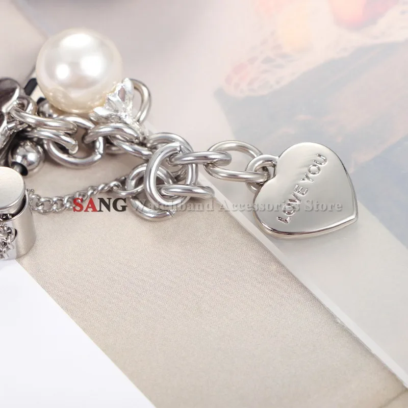 Love Metal Chain Adjustable Watchband for Apple Watch 38/40/41/42/44/45/46/49mm for Iwatch 9 8 7 6 SE Metal Strap Bracelets Belt - view 3