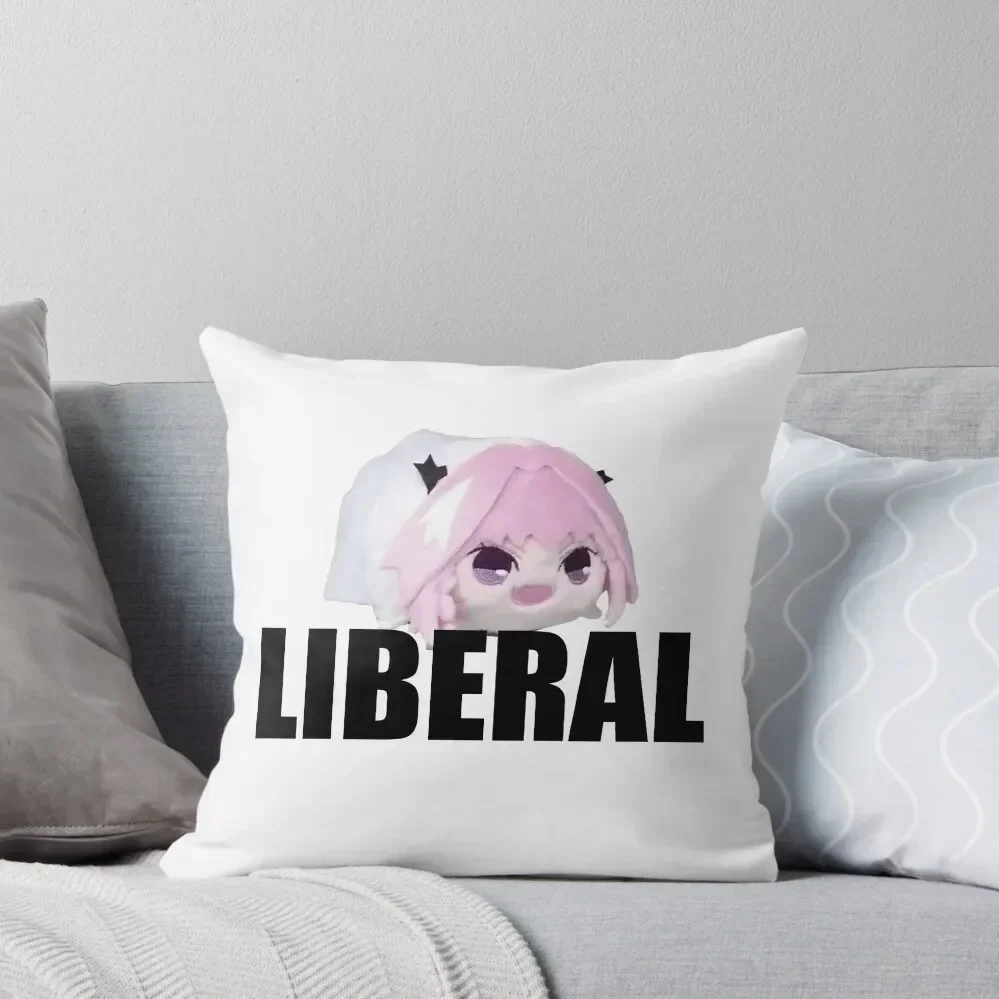 astolfo liberal meme Throw Pillow Cushion Cover For Sofa Plaid Sofa Cushions Cover pillow