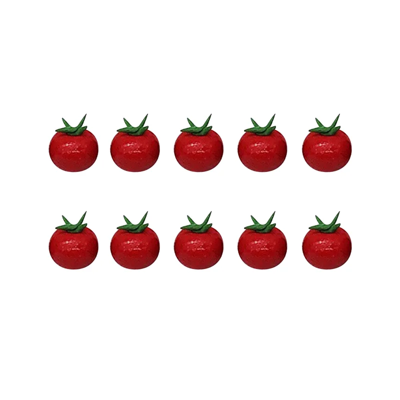 10Pcs Clay 1:12 Scale Fruit Food Vegetables Miniature Tomato for Doll Kitchen Toys