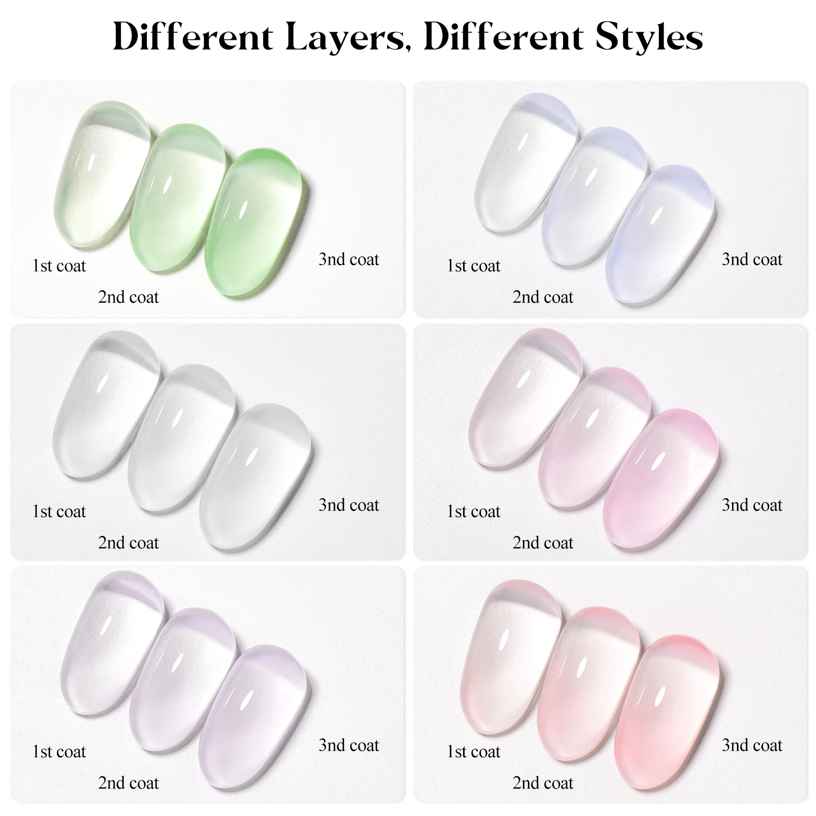 6PCS Mtssii Jelly Sea Glass เล็บเจลชุด 7ML Sea Blue Jelly GEL กึ่งโปร่งใส Soak Off UV LED เล็บเจล