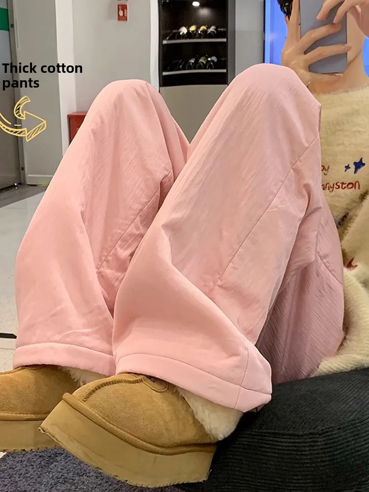 

Утепленные зимние хлопковые брюки для мужчин: ветрозащитные, водонепроницаемые, теплые, на флисовой подкладке, широкие, повседневные