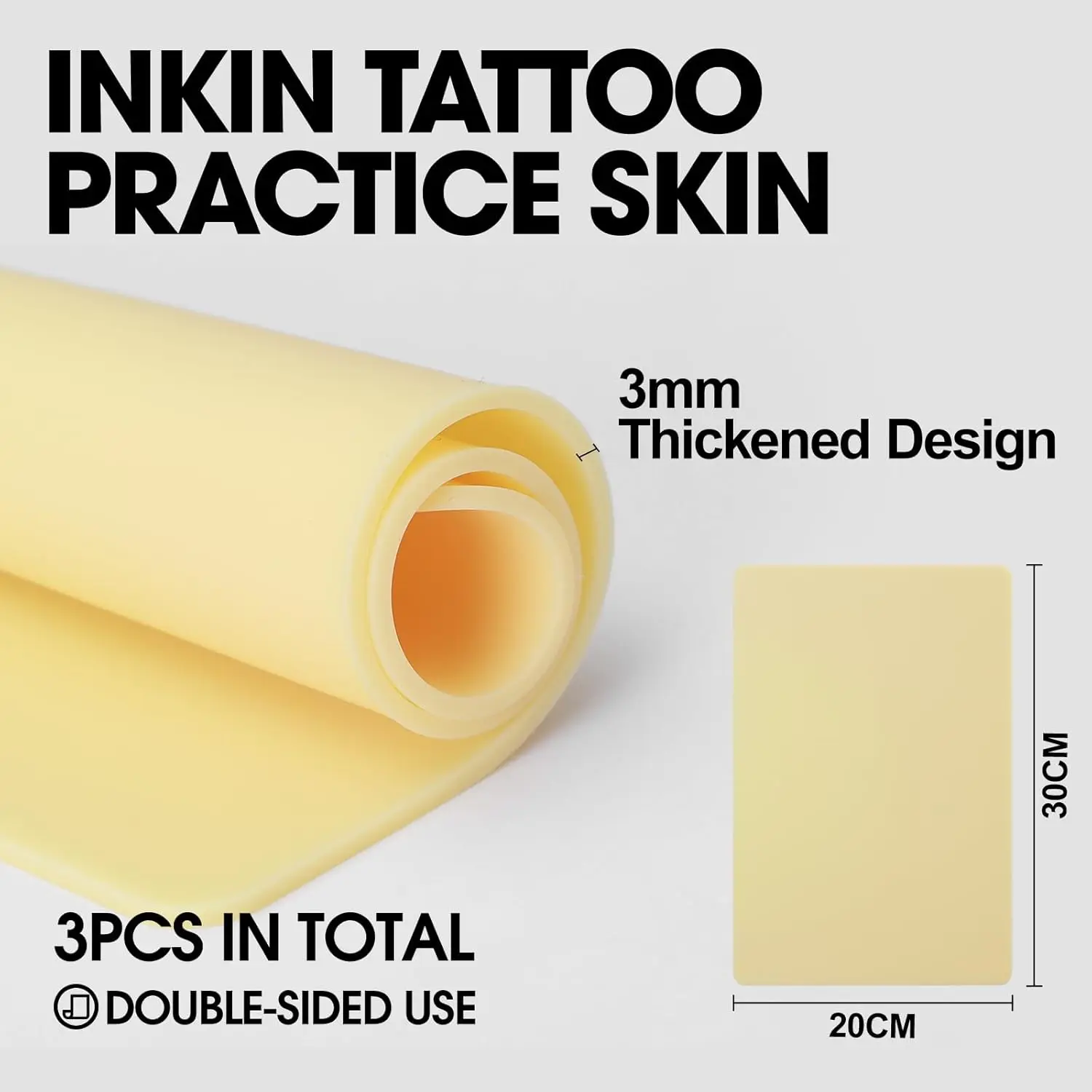 3mm ez Tattoo Praxis Haut Tattoo Kunst haut a4 20 × 30cm Silikon Doppelseiten Dicke Silikon Microb lading Augenbrauen permanent