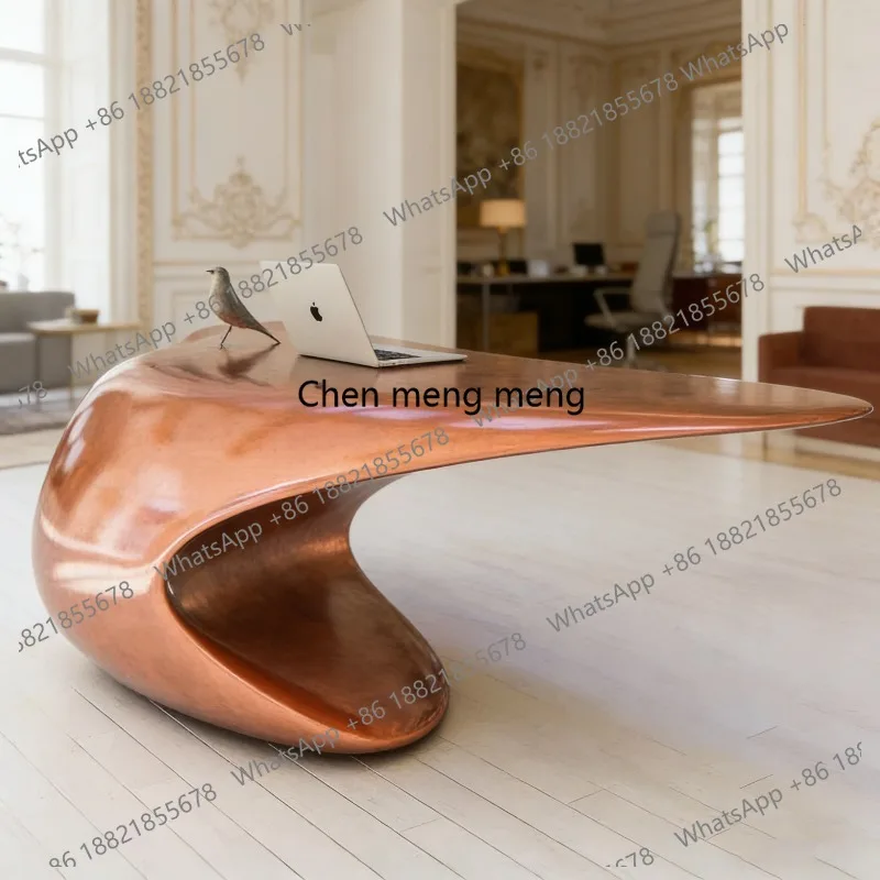 Nordic modern special-shaped desk creative art modeling curved design creative floating table