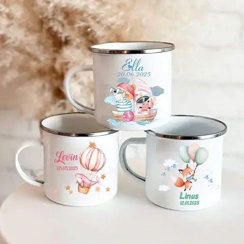 Personalised Kids Enamel Mug-Girls Mugs-Camping Mugs- Girls Gift- Birthday Gift Idea-Unbreakable,Birthday Christmas Gift Idea