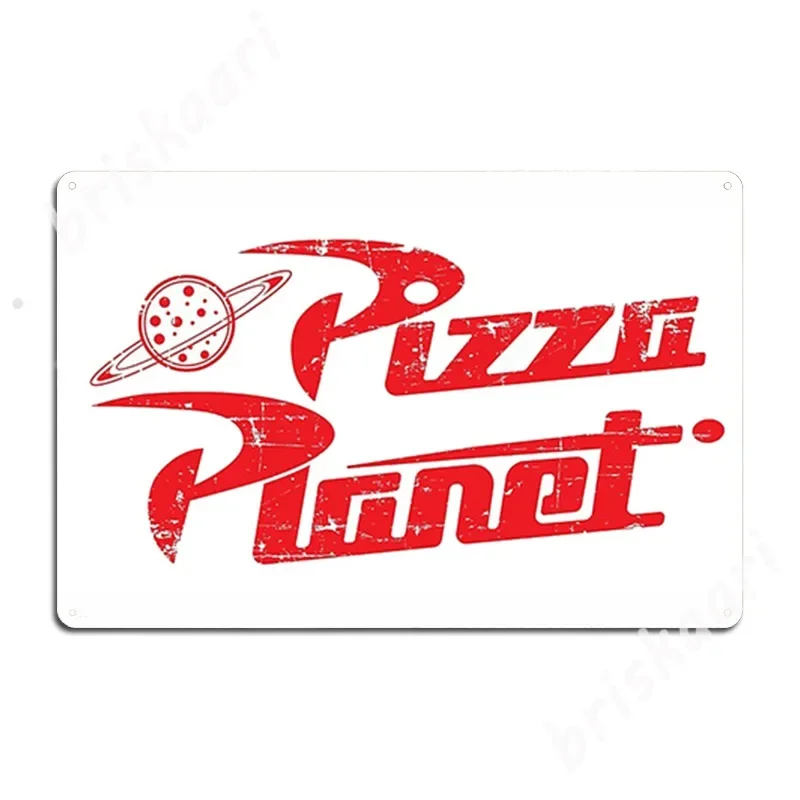 Pizza Planet Logo Metal Signs pub Living Room Vintage Plaques Tin sign Posters