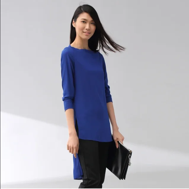 Blusas femeninas de moda para primavera, blusas de chifón elegantes de talla grande, blusas lila coreanas, camisas casuales de mujer