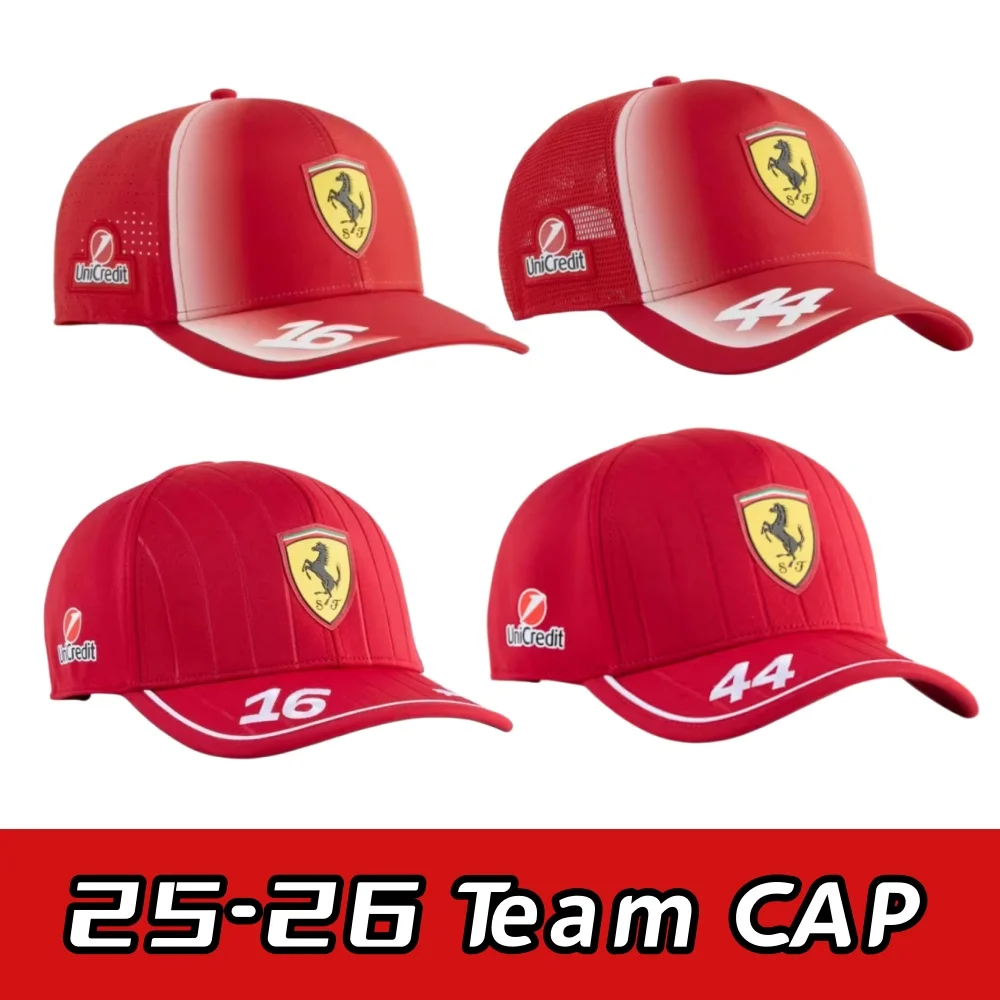 Scuderia Ferrari Team 2026 Hamilton,Leclerc Driver Baseball Cap, 2025 Ferrari Racing Hamilton,Leclerc Cap, Fan Cap