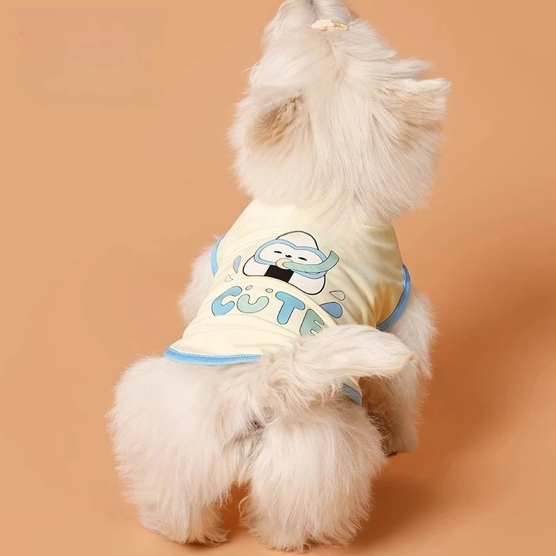 Summer Cute Pudding Dog Sling Pet Vest Cat Clothing Cotton Yorkshire Small Dog