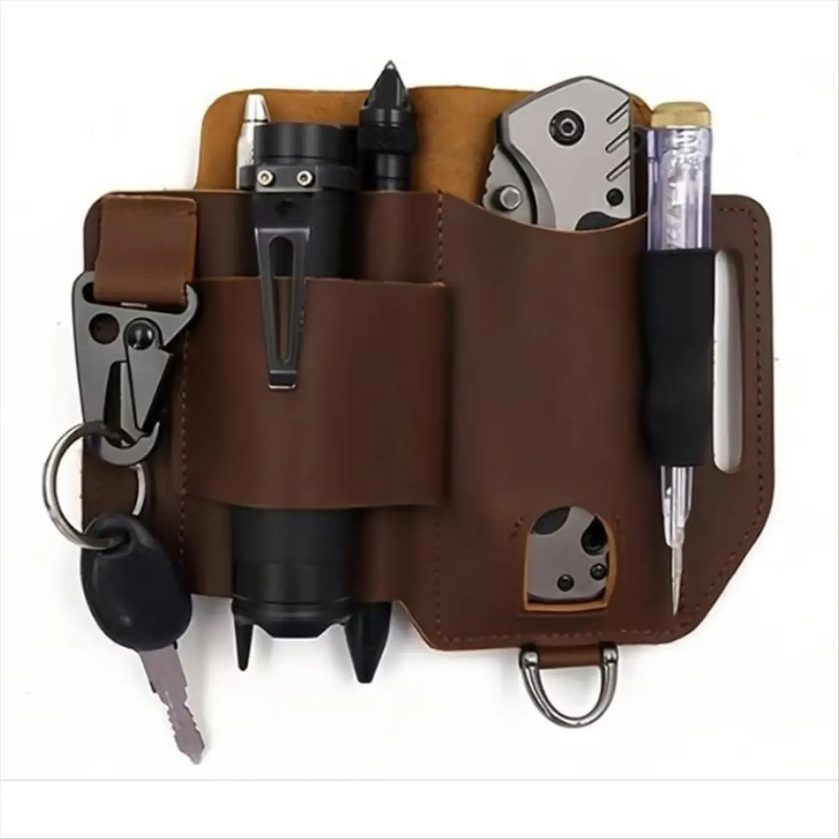 Multitool Sheath with Key Holder,Tool Holder for Belt,Waist Organizer for Hanging Tools and Everyday Carry Items-ABHG view 4
