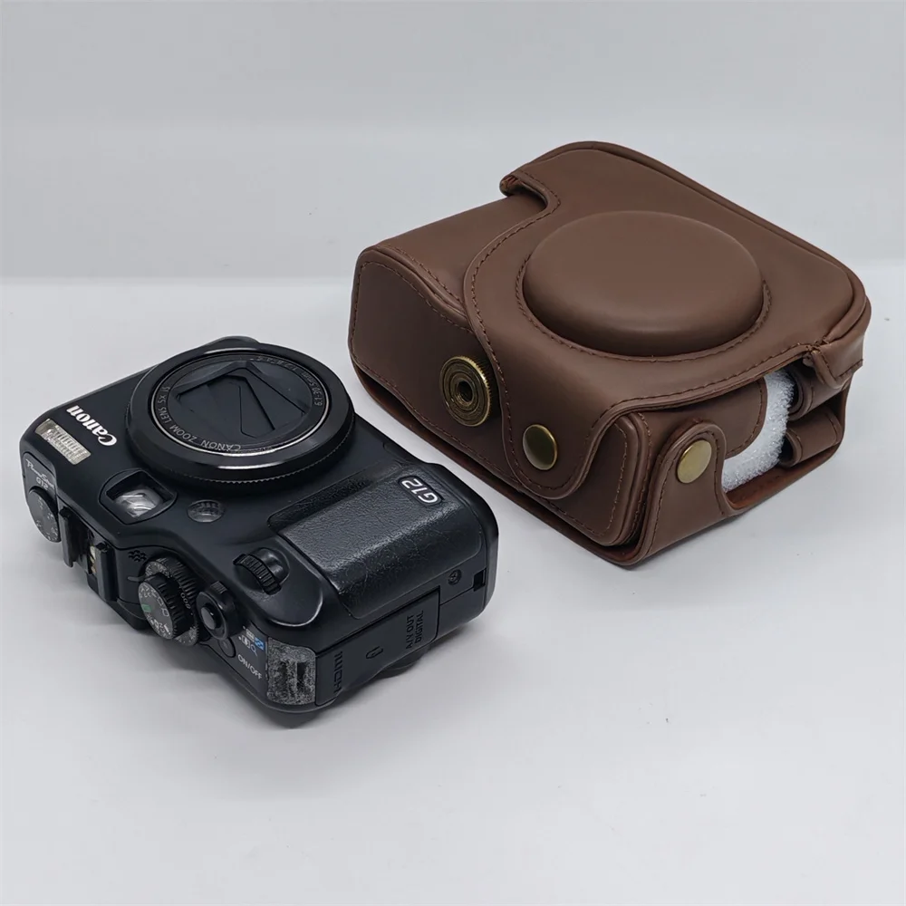 PU Leather Camera Bag Case For Canon Powershot G10 G11 G12 Full