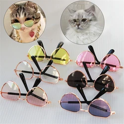 Cool Cat Glasses Pet Accessories for Cats Heart-shaped Transparent Reflective Sunglasses Kitten Sphynx Persian Pet Products