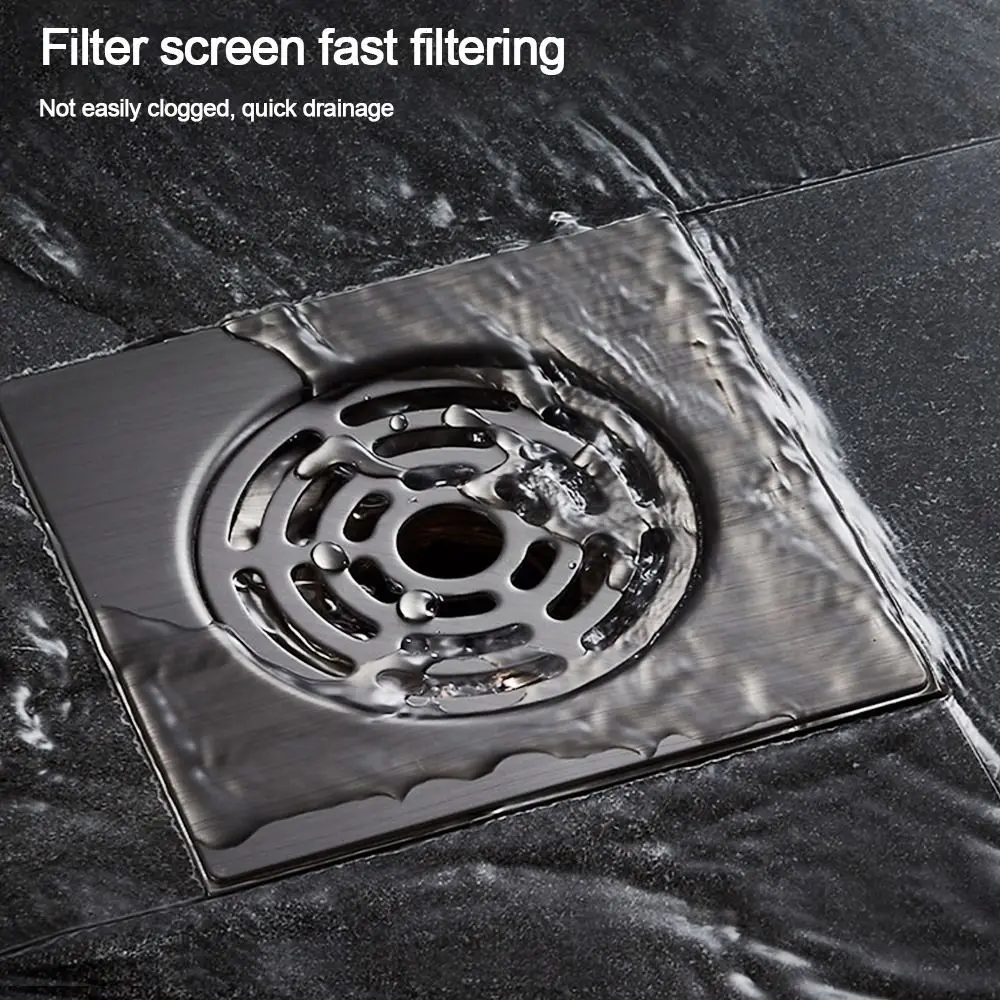 Square Bathroom Floor Drain Seal Stopper Anti Odor Drain Cover large outfall Insect Prevention Basin Drain Filter