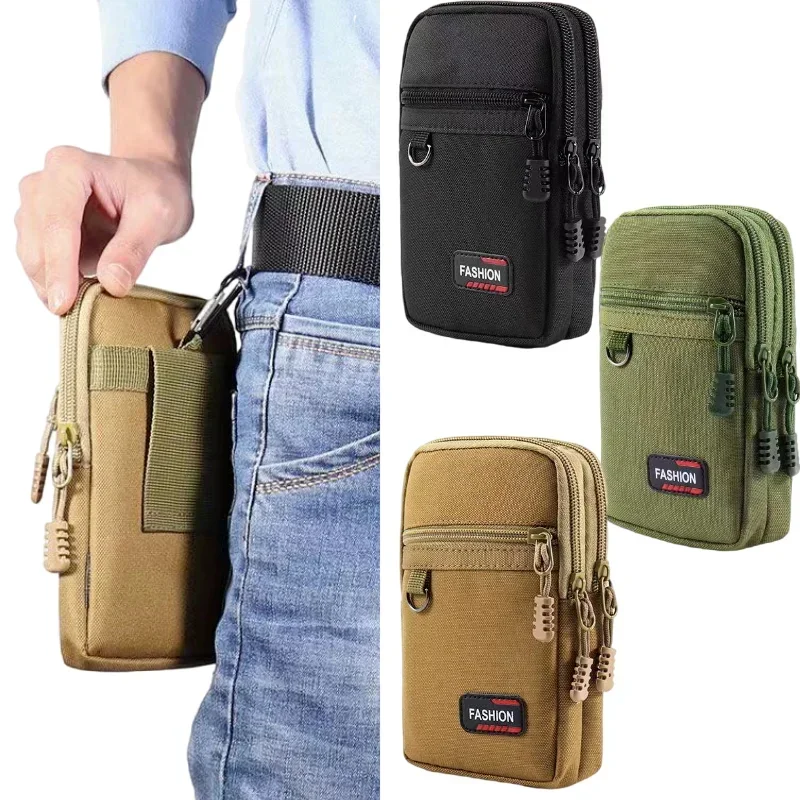 Outdoor Sports Running Mobile Phone Bag Waterproof Waist Bags Wallet Oxford Waist Pack Buckle Lightweight Portable Fanny Packs