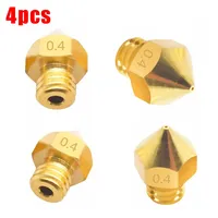 4pcs Nozzle 0.4mm For Creality Cr-10s Pro For 3D Printer + 10x Cleaning Needles Numbered To Indicate The Diameter