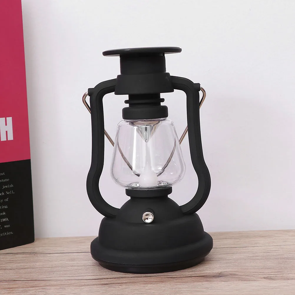 

Decorative Camping Lantern Solar-Powered Lamp Outdoor Light Vintage Lamp Decor Good Simulation Effect Vintage Light