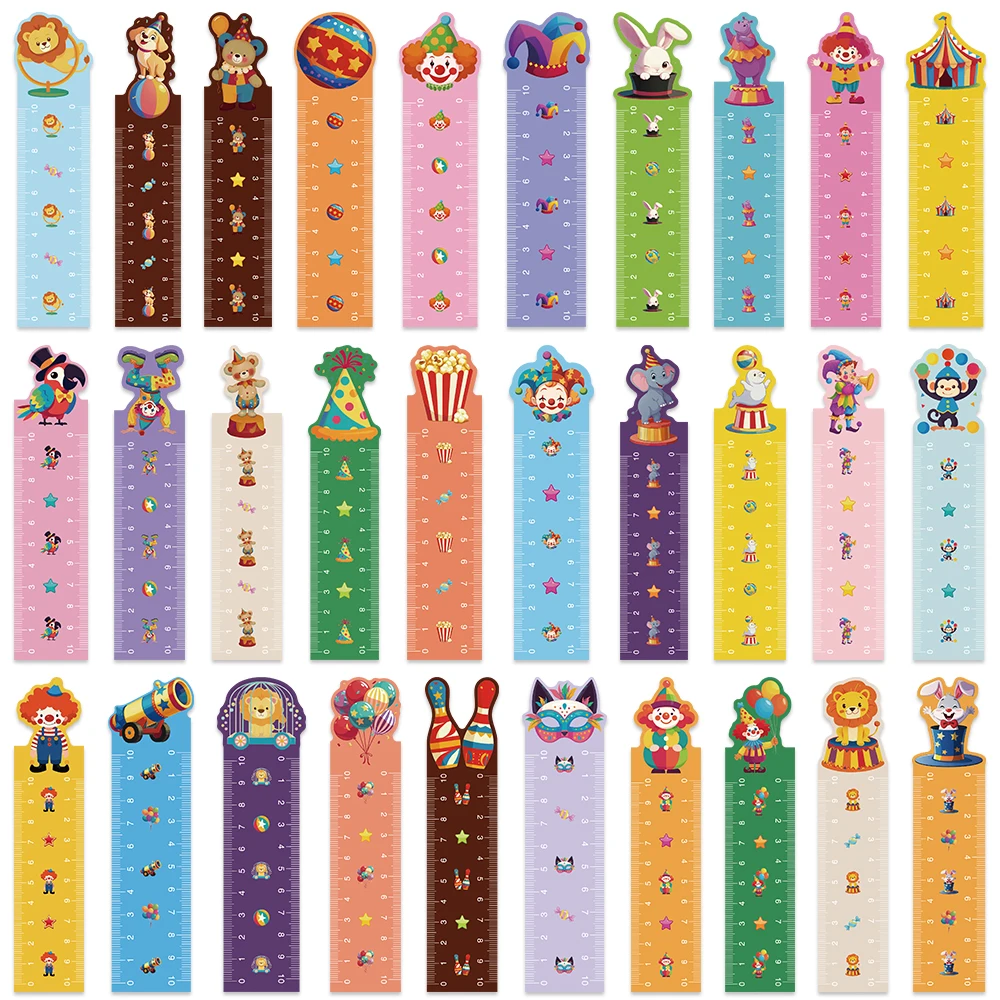 30 قطعة الإشارات المرجعية السيرك الكرتون حاكم DIY بها بنفسك كتيب اكسسوارات الديكور لوازم السيرك من الخيال المرجعية هدية رسالة بطاقات #6