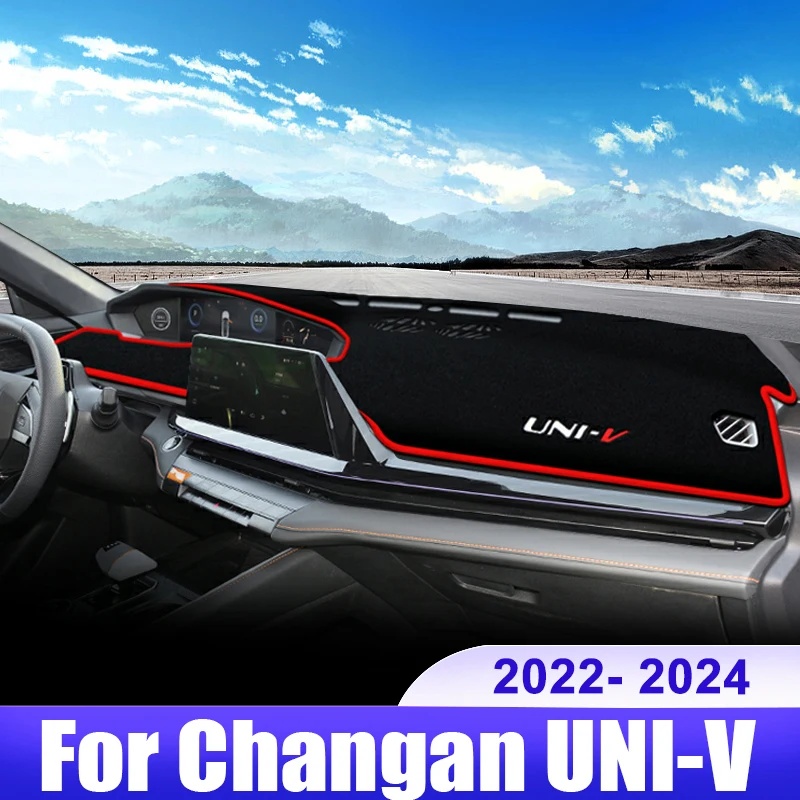 For Changan UNI-V univ 2022 2023 2024 Car Dashboard Cover Dash Mat Sun Shade Avoid Light Non-slip Pad Interior Accessories