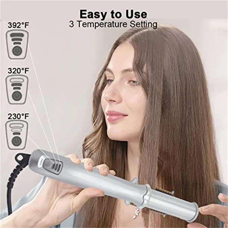 Hair Curler Iron Professional Curling Rotating Hair Brush Iron Curler Styler Curling Iron With Brush 2 In 1 Hair Styling Tool