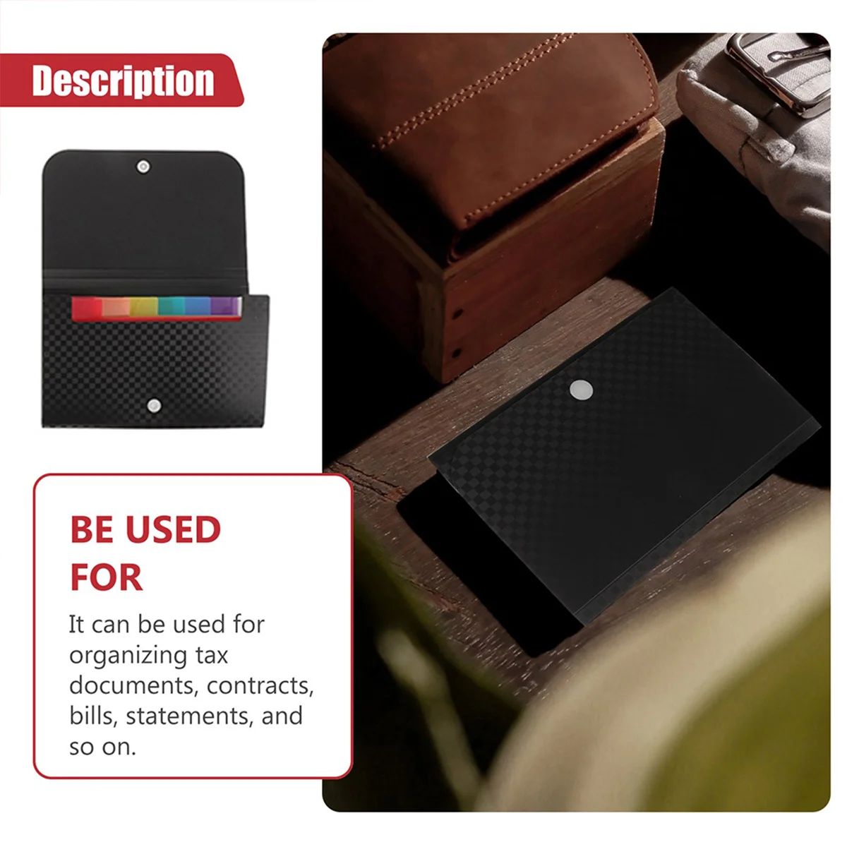 

Expanding File Folder Portable A6 Document Organizer for Small Documents Bills and Receipts File Folder Change Holder