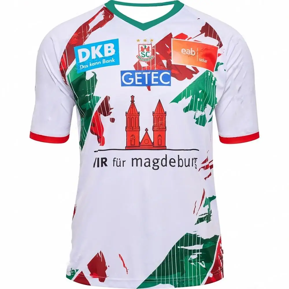 

24-25 Mens SC Magdeburg Handball Shirt Sportwear Oversized Training Handball Uniform Breathable Unisex Jersey Tee Casual Top
