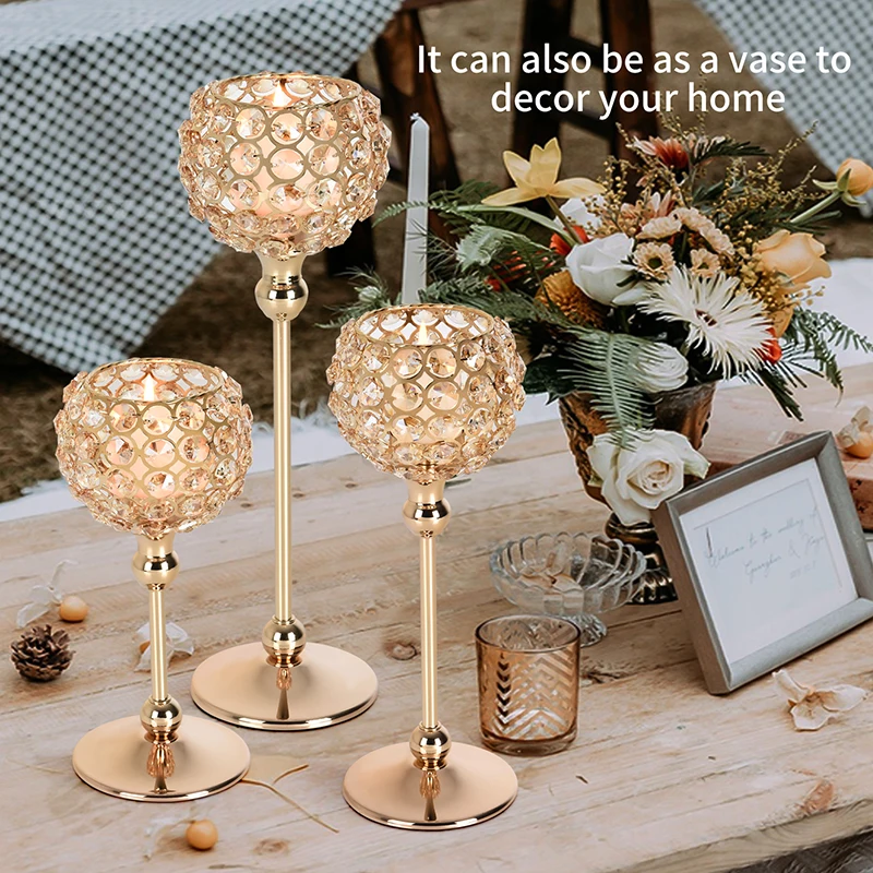 French style light luxury atmosphere candlestick decoration, European style romantic candlelight candle