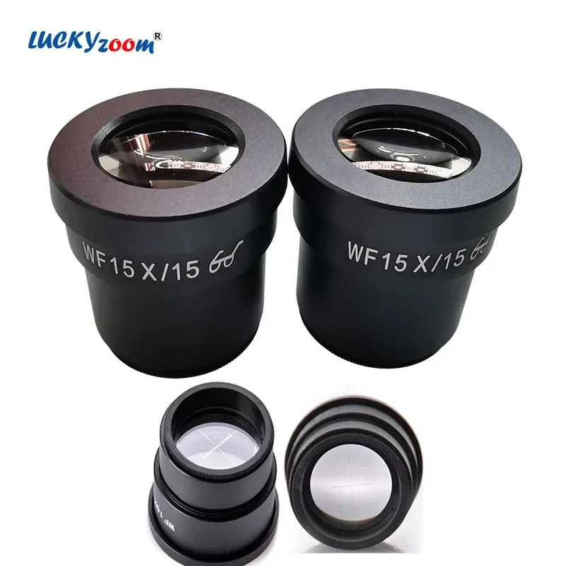 1 Pair Widefield WF15X Reticle Microscope Eyepiece 15MM/16MM Stereo Microscope Eyepiece 30mm Binocular Microscopio Tube