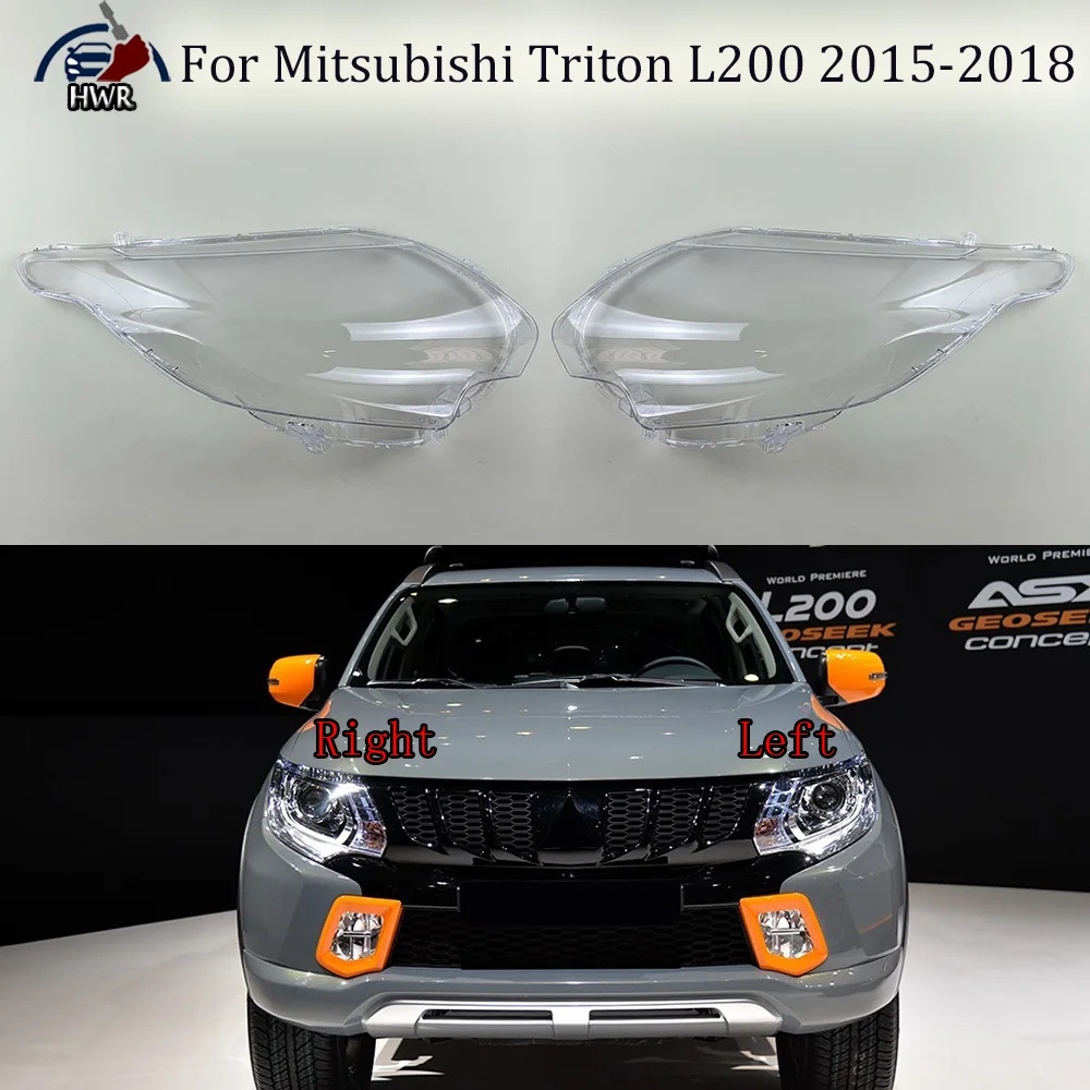 

Headlight Cover Transparent Lampshade Lamp Shade Plexiglass Replace Original Lens For Mitsubishi Triton L200 2015 2016 2017 2018