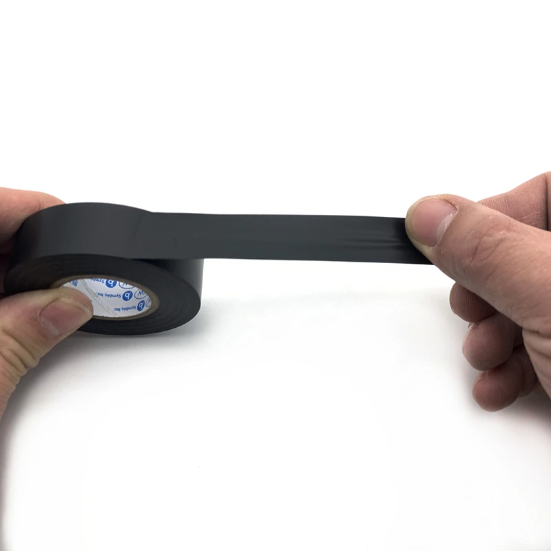 Cinta eléctrica negra impermeable de alta viscosidad, cinta de aislamiento eléctrico de PVC, arnés de cableado automotriz, vinilo, 19mm x 30m, 1