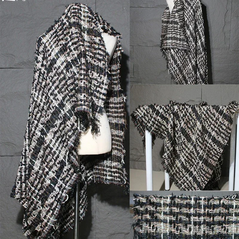 

Gold Woven Autumn Winter Small Fragrant Fabric for Fashion Tweed Dress Bag Designer Cloth Arts Crafts Sewing Material